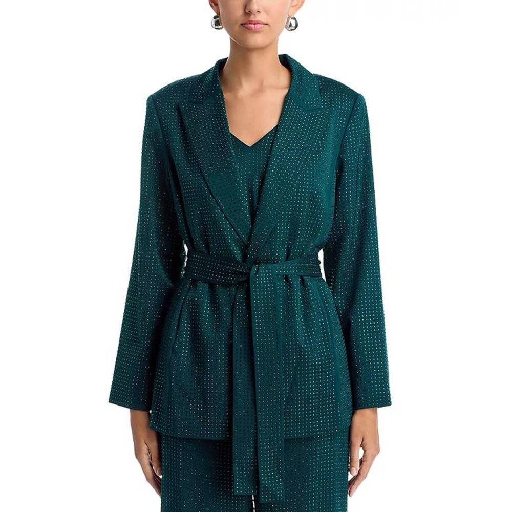 Emanuel Ungaro Willow Crystal Embellished Jacket in Pine M